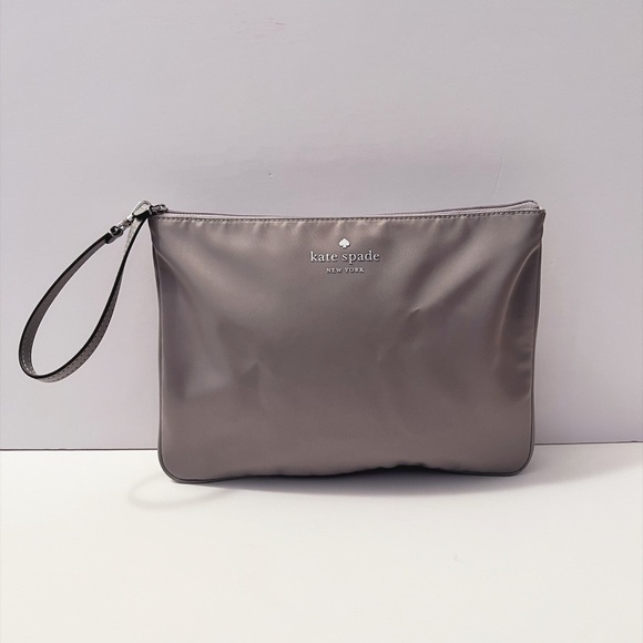 Kate Spade Gray Tote with matching wristlet - Picture 13 of 13